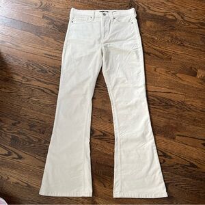 Banana Republic Women’s Sz 30 White/Ivory High Rise Flare Leg Corduroy Pants